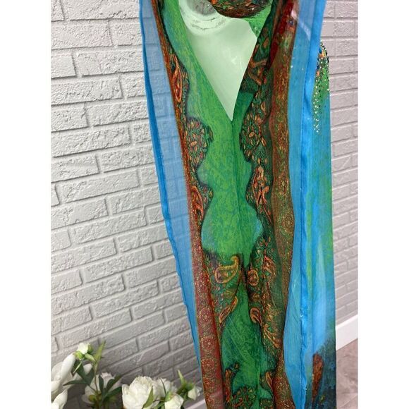 NWT Kaniza Woman Jeweled Ombre Kaftan /Kimono One Size Fits Most Dress - Picture 5 of 9